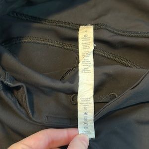 Lululemon leggings worn with minor pilling on seam